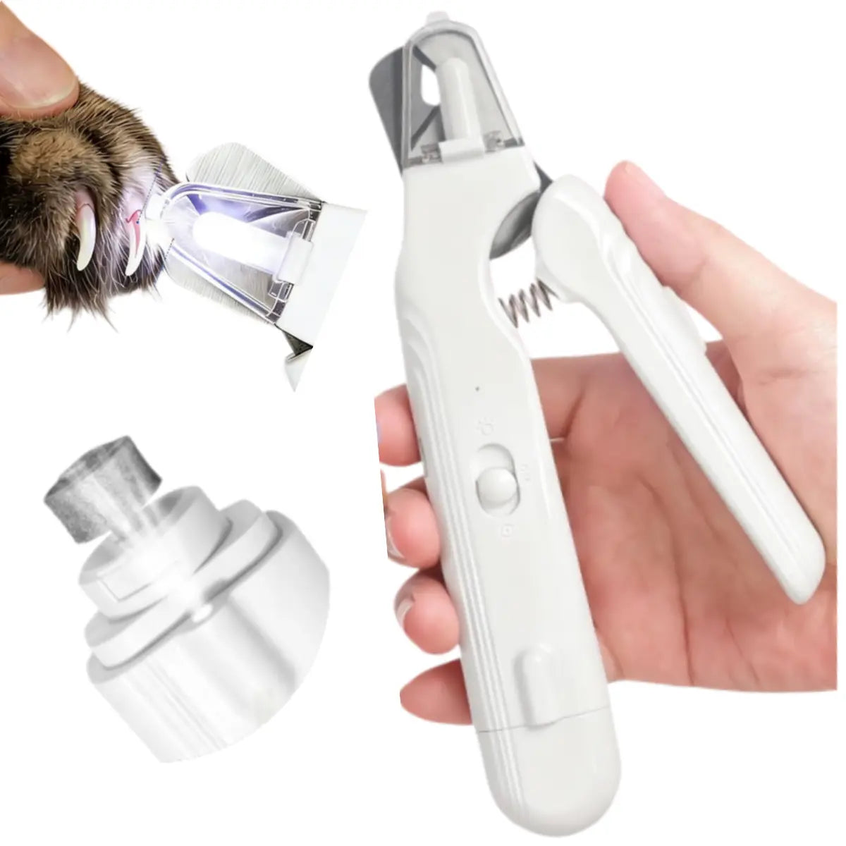 2-In-1 Dog Nail Clipper & Grinder (Paw Trimmer) with LED Light, Safe Precision Trim, Sharp Blades, Quiet Low Vibration, USB Rechargeable, for Small-Medium-Large Dogs Cats Home Grooming