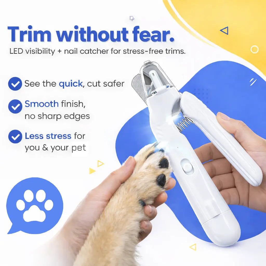 2-In-1 Dog Nail Clipper & Grinder (Paw Trimmer) with LED Light, Safe Precision Trim, Sharp Blades, Quiet Low Vibration, USB Rechargeable, for Small-Medium-Large Dogs Cats Home Grooming
